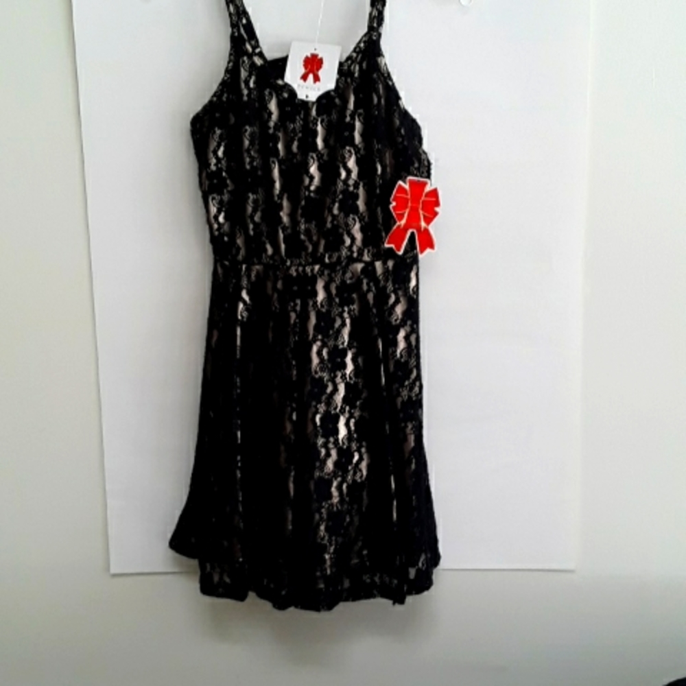BTWEEN Black and Gold Girls Dress Size 8